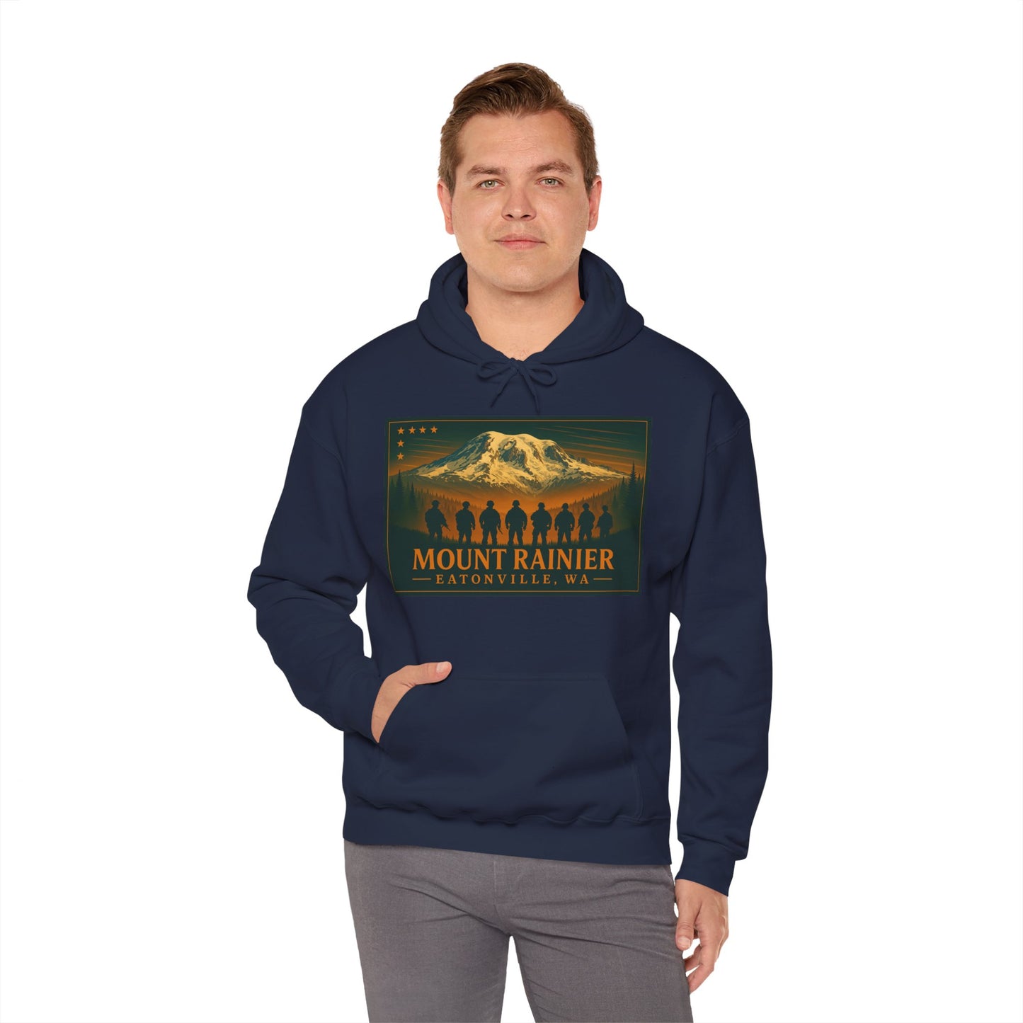 Mount Rainier - Eatonville, WA Military Hoodie