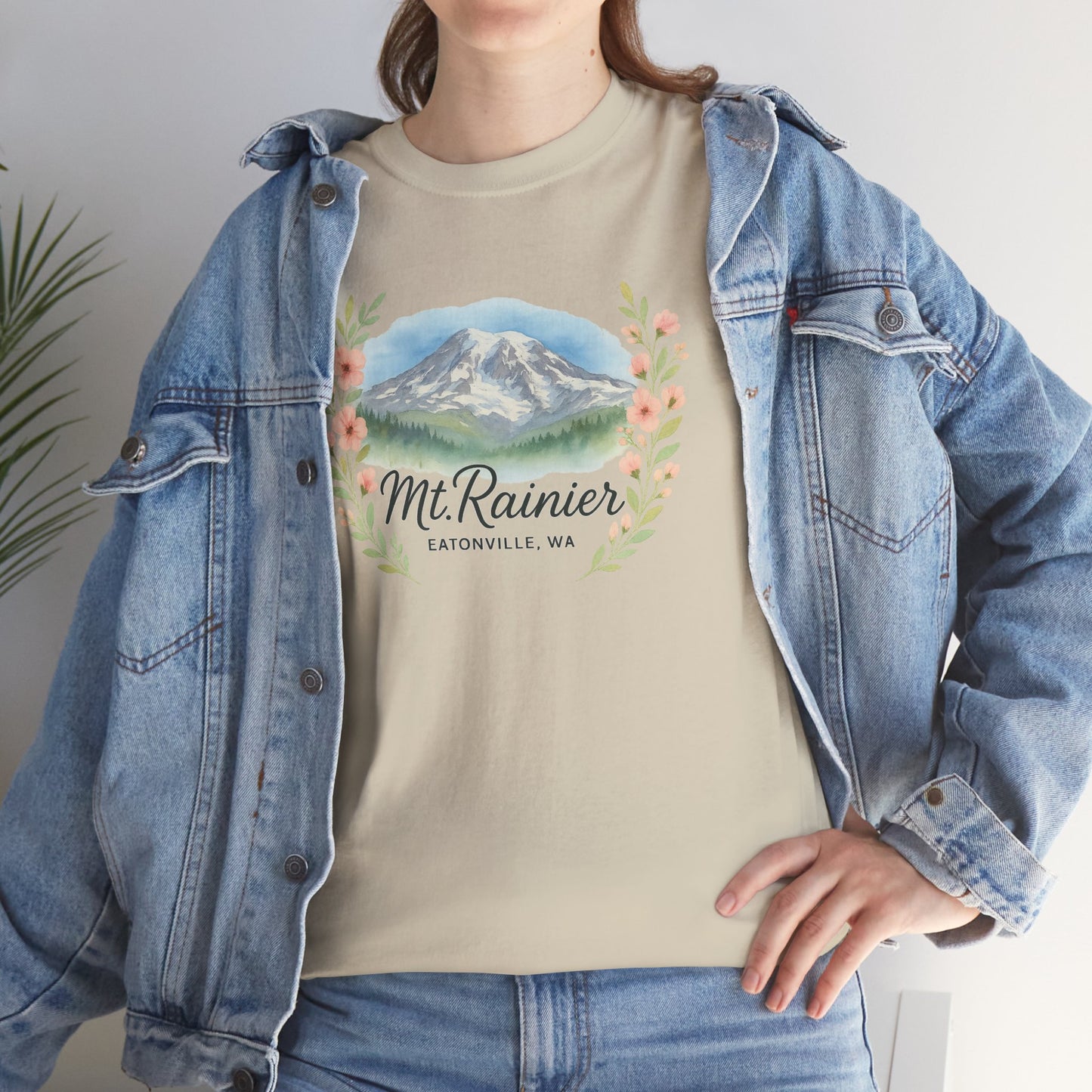 Mt. Rainier - Eatonville, WA Floral T-Shirt