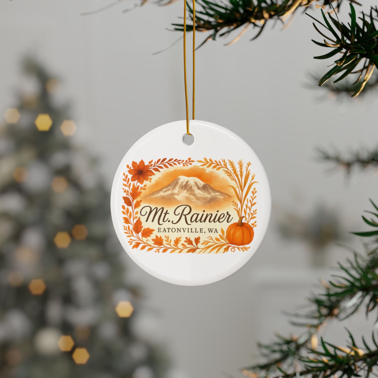 Mt. Rainier - Eatonville, WA Fall Harvest Ornament