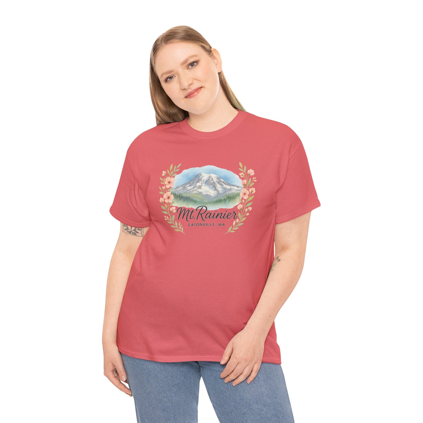 Mt. Rainier - Eatonville, WA Floral T-Shirt