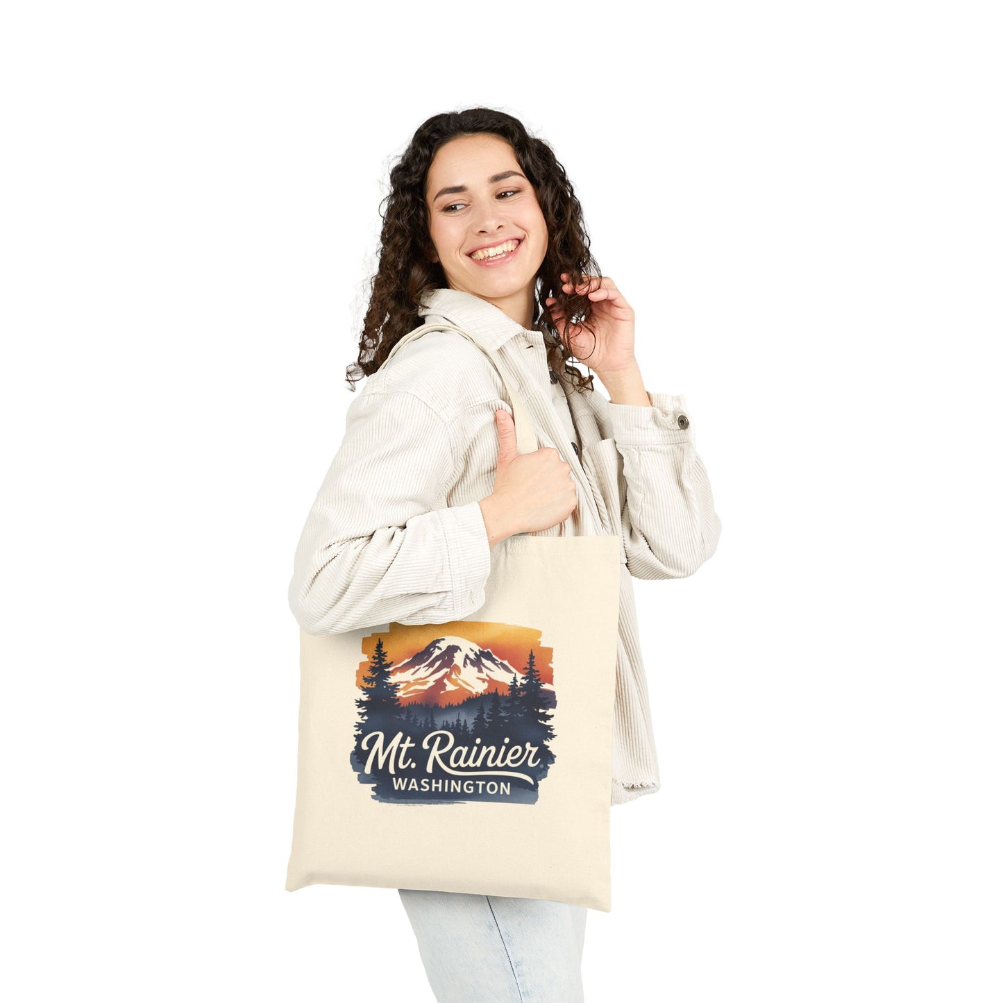 Mt. Rainier - Washington Sunset Canvas Tote Bag