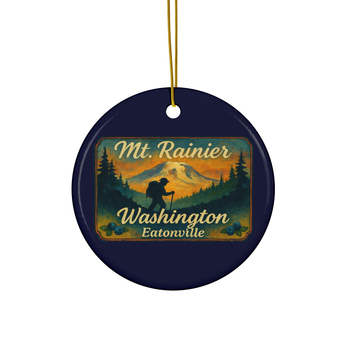 Mt. Rainier - Eatonville, WA Hiker Ornament