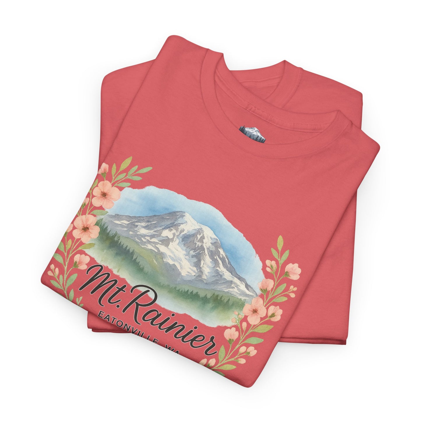 Mt. Rainier - Eatonville, WA Floral T-Shirt