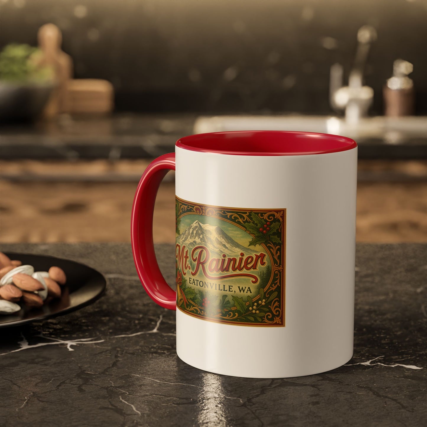 Mt. Rainier - Eatonville, WA Victorian Christmas Mug