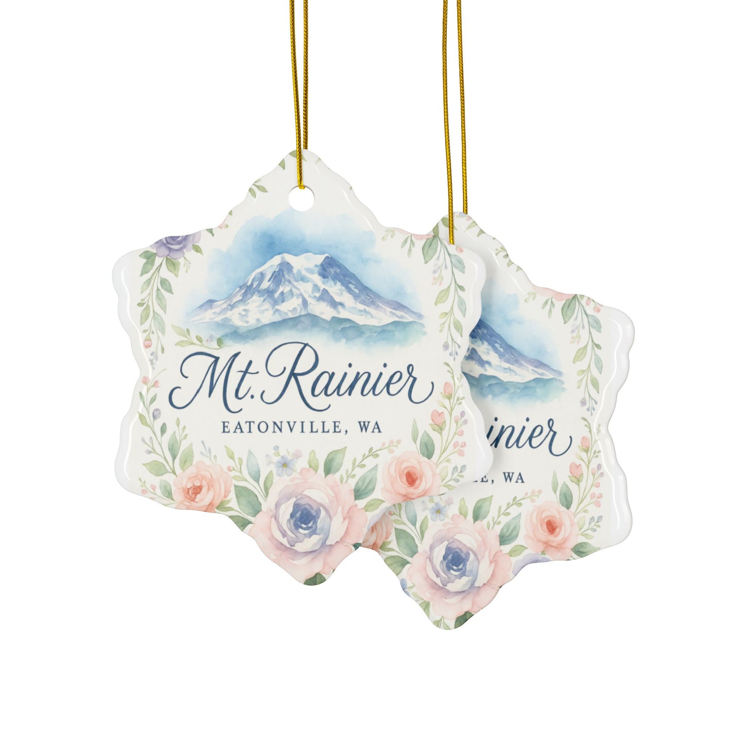 Mt. Rainier - Eatonville, WA Rose Garden Ornament