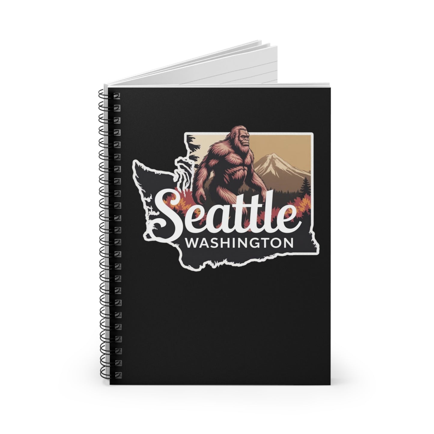 Bigfoot Seattle Washington Spiral Notebook