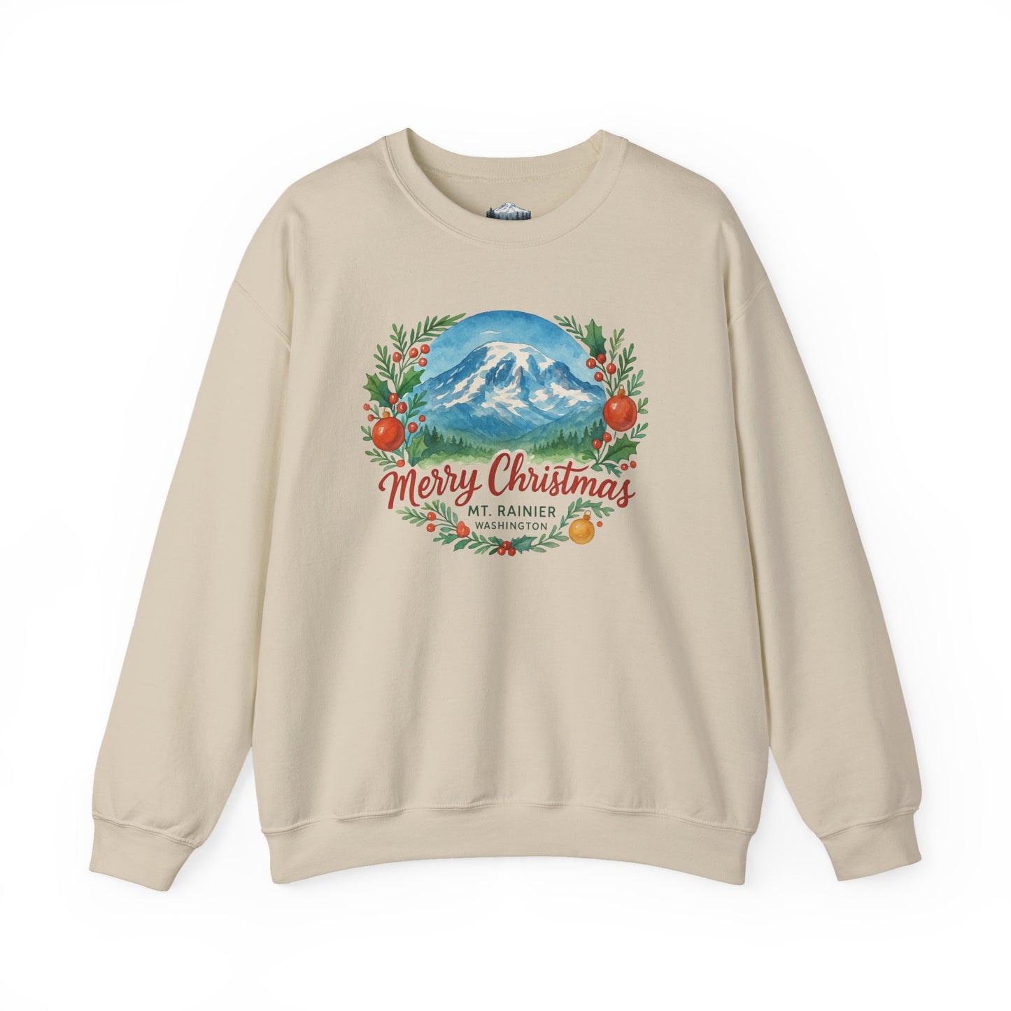 Mt. Rainier - Washington Merry Christmas Sweatshirt