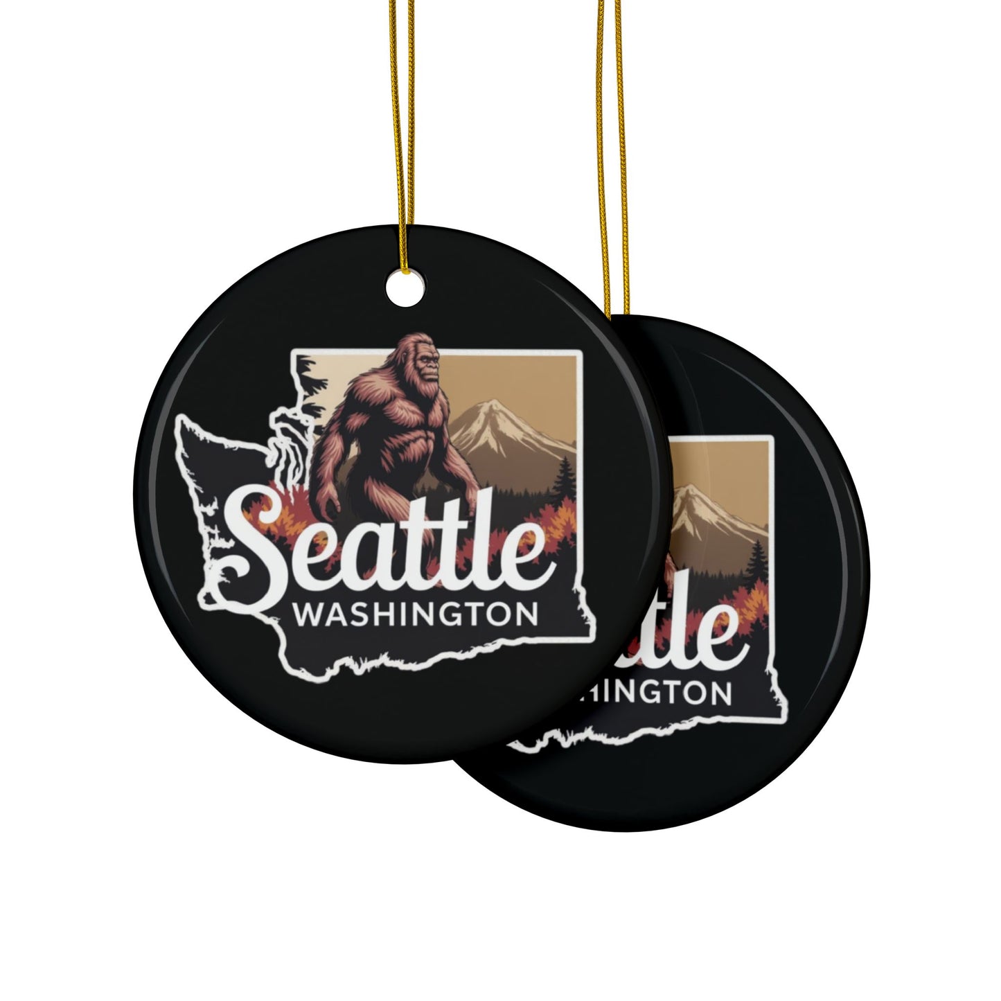 Bigfoot Seattle Washington Ornament