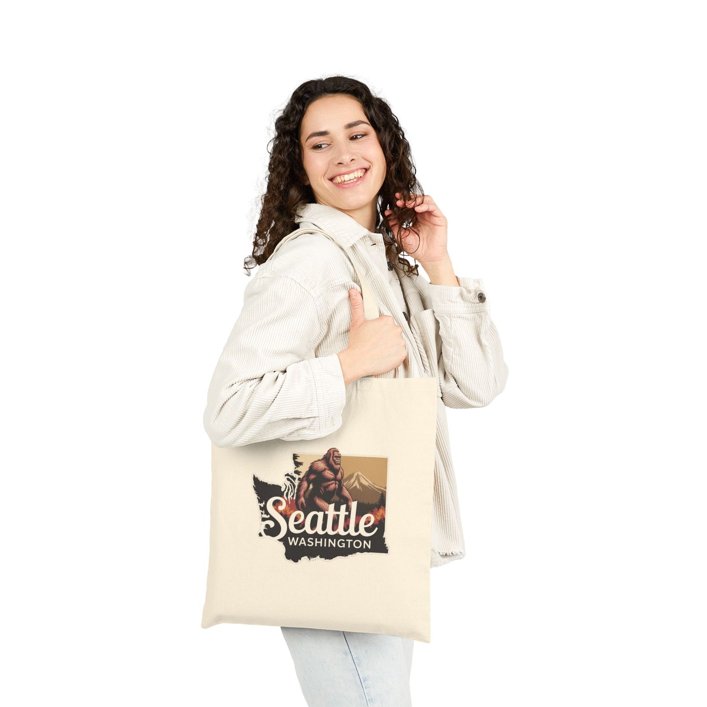 Bigfoot Seattle Washington Canvas Tote Bag