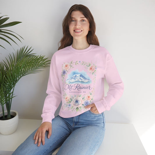 Mt. Rainier -  Eatonville, WA Rose Garden Sweatshirt