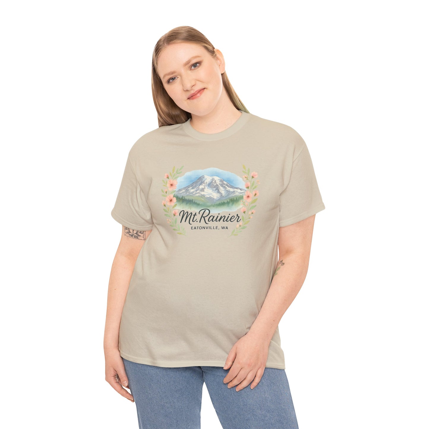 Mt. Rainier - Eatonville, WA Floral T-Shirt