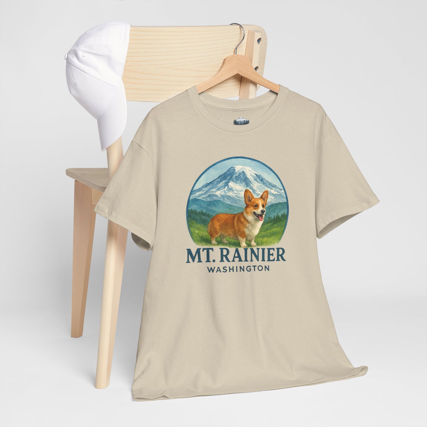 Mt. Rainier - Washington Corgi T-Shirt