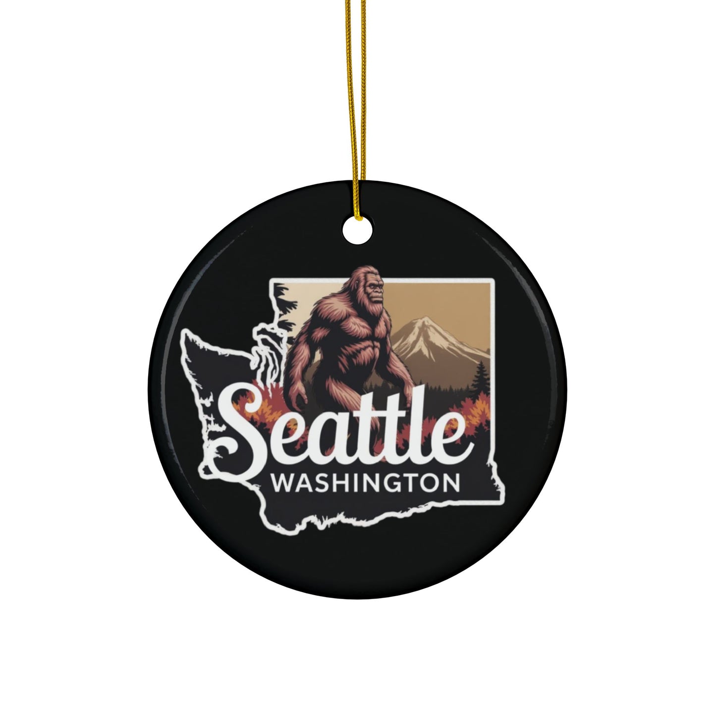 Bigfoot Seattle Washington Ornament