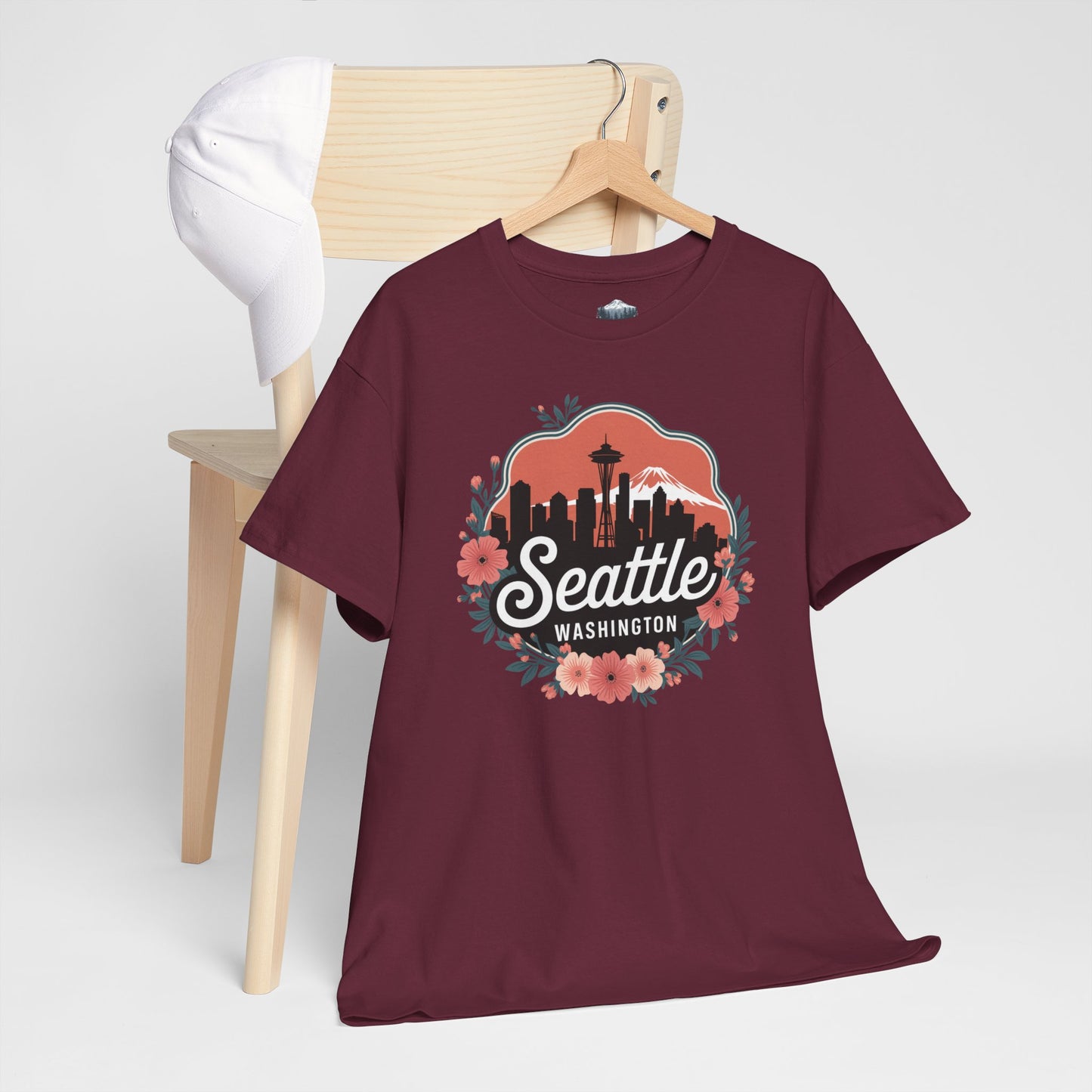 Foral Seattle City Skyline T-Shirt
