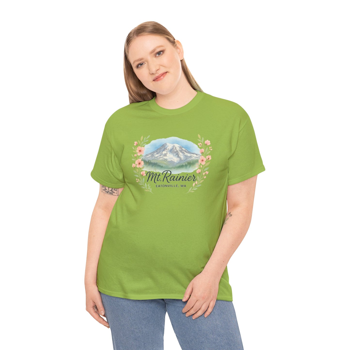 Mt. Rainier - Eatonville, WA Floral T-Shirt
