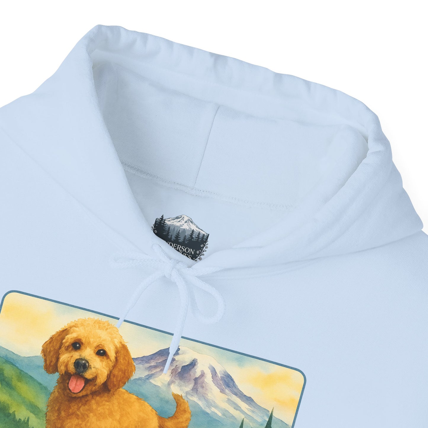 Mt. Rainier - Washington Golden Doodle Hoodie