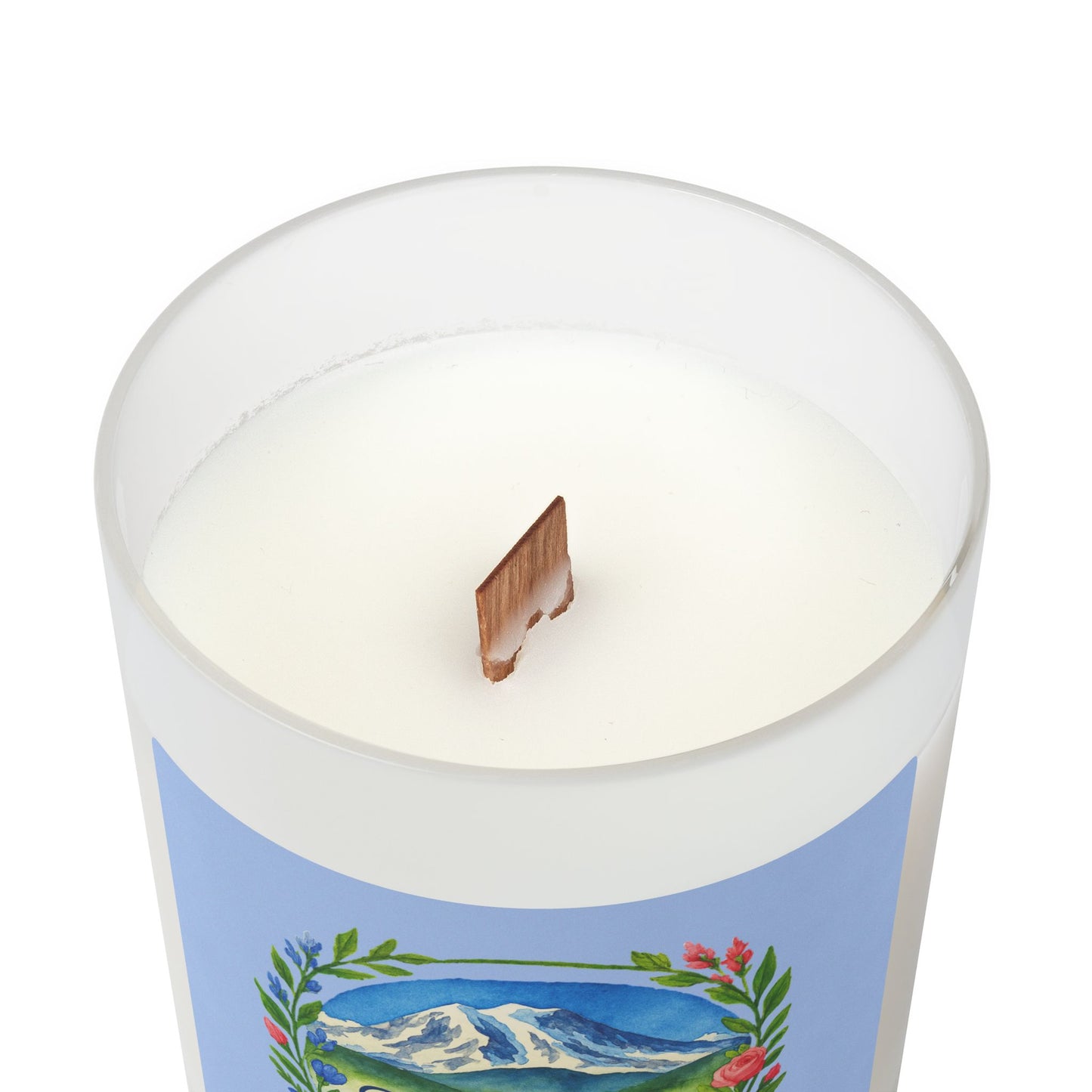Mt. Rainier - Eatonville, WA Scenic Frosted Glass Candle