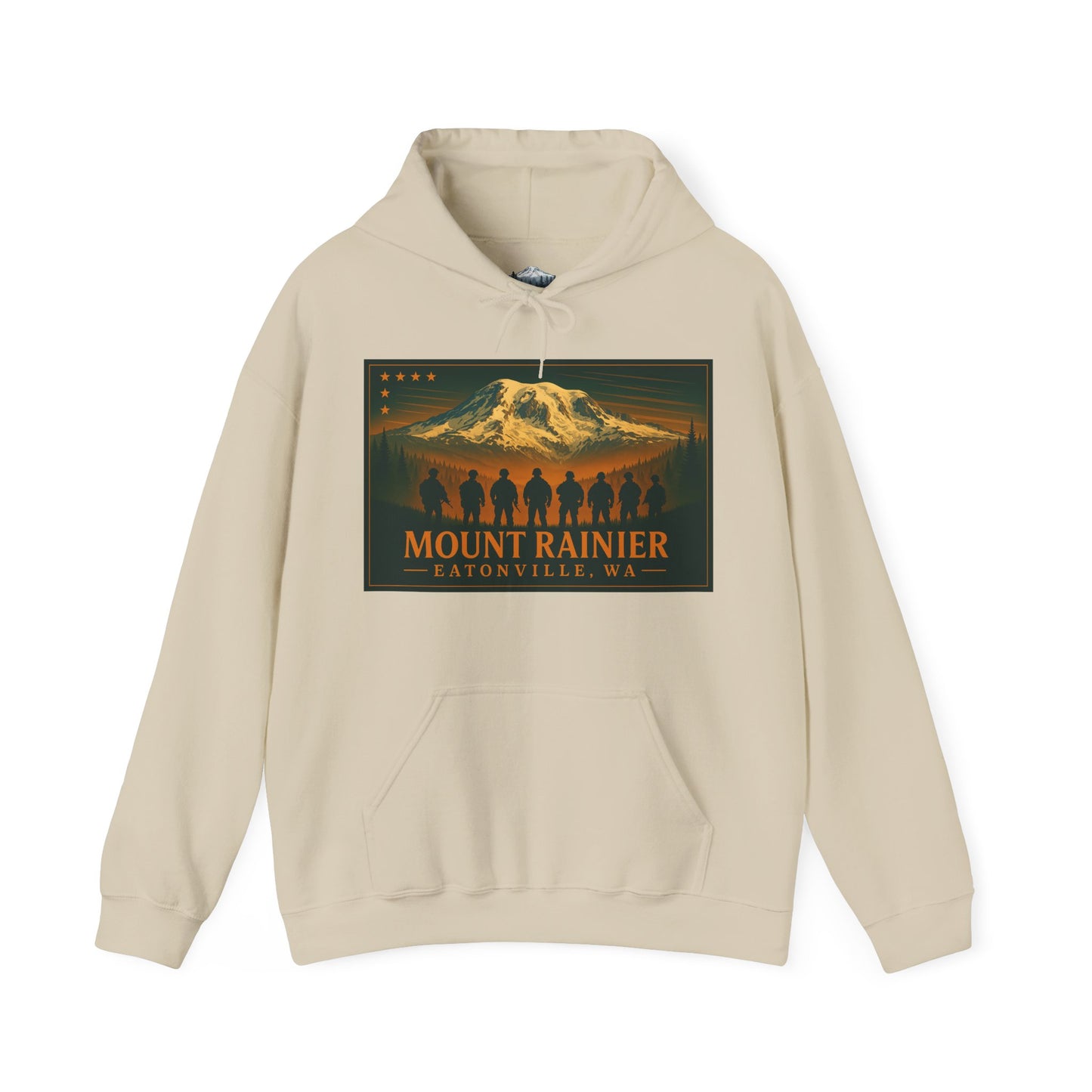 Mount Rainier - Eatonville, WA Military Hoodie
