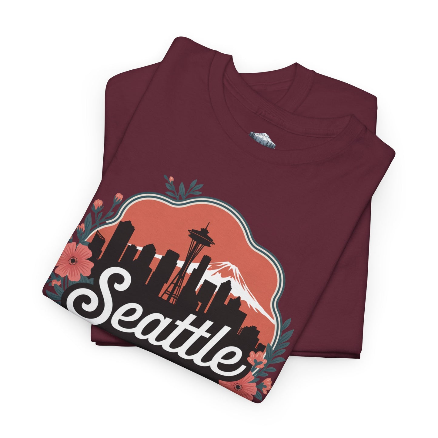 Foral Seattle City Skyline T-Shirt