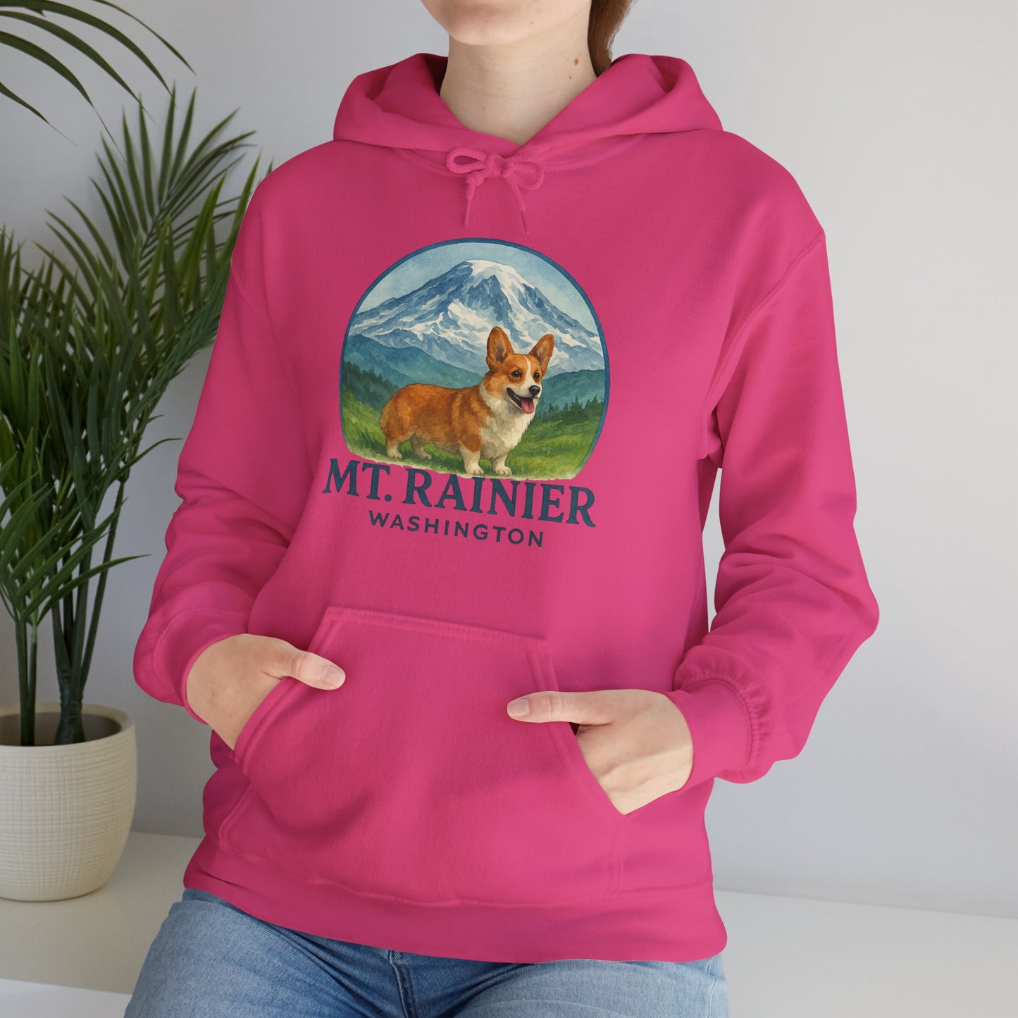 Mt. Rainier - Washington Corgi Hoodie