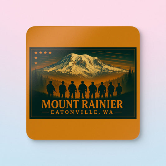 Mount Rainier - Eatonville, WA Military Coaster Set