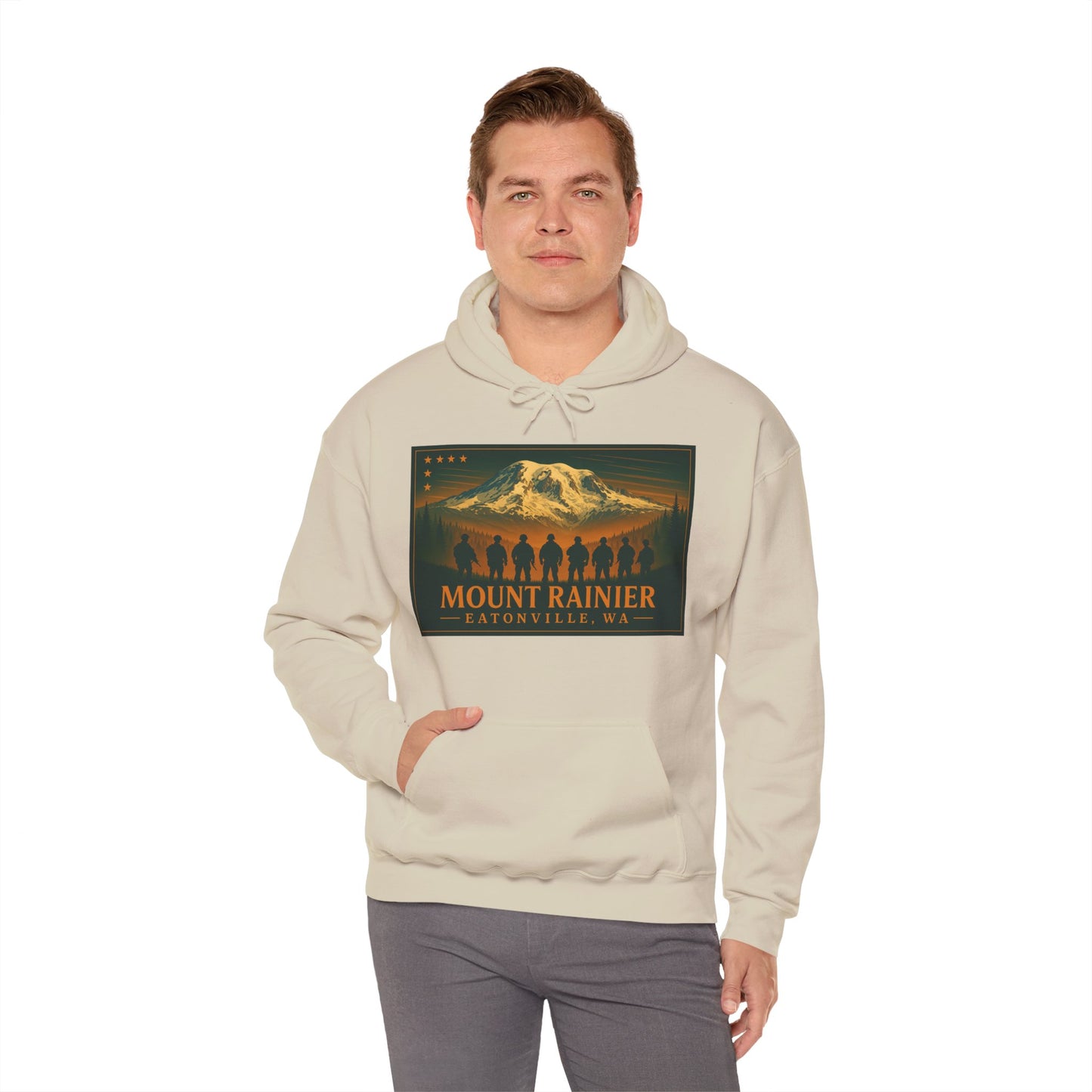 Mount Rainier - Eatonville, WA Military Hoodie