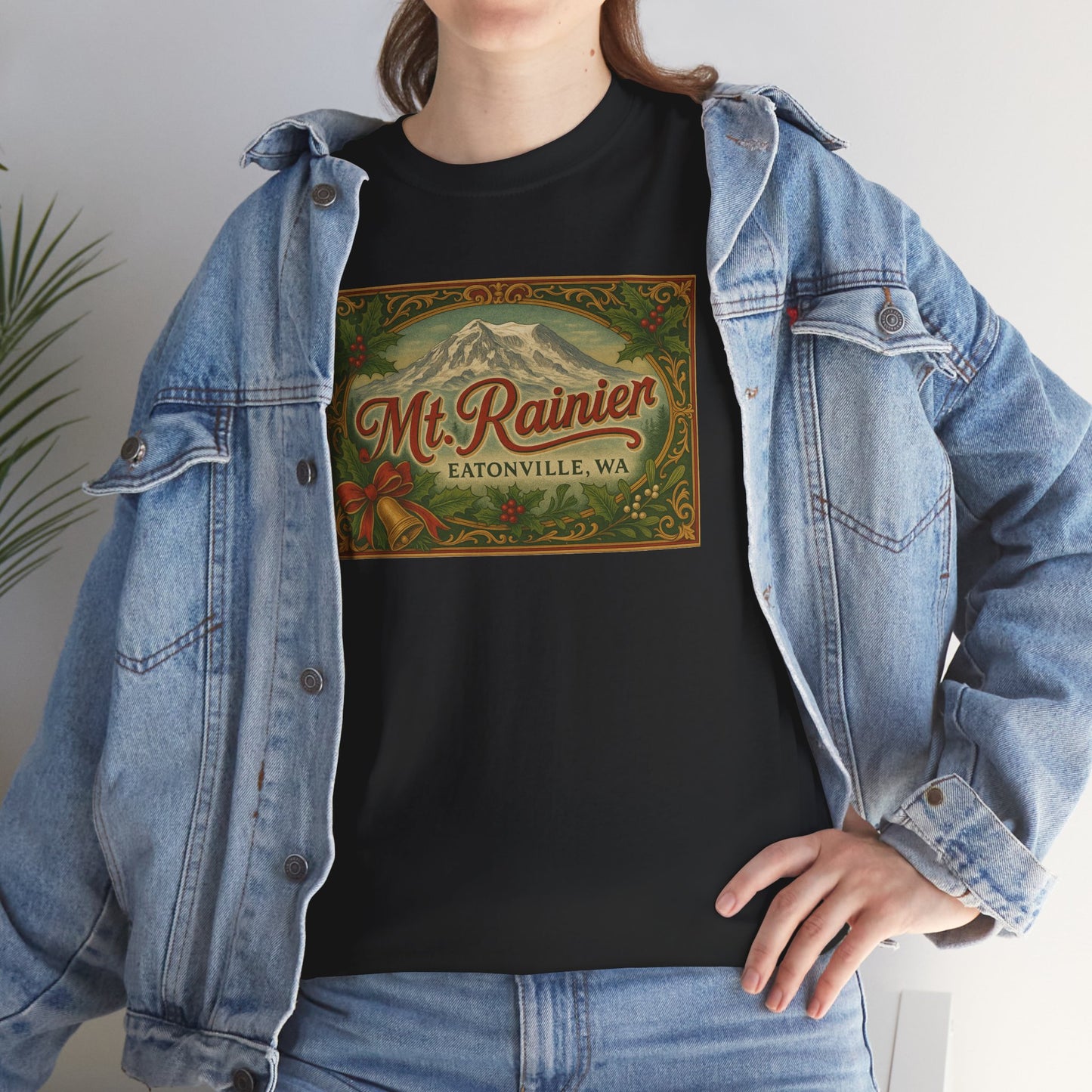 Mt. Rainier - Eatonville, WA Victorian Christmas T-Shirt
