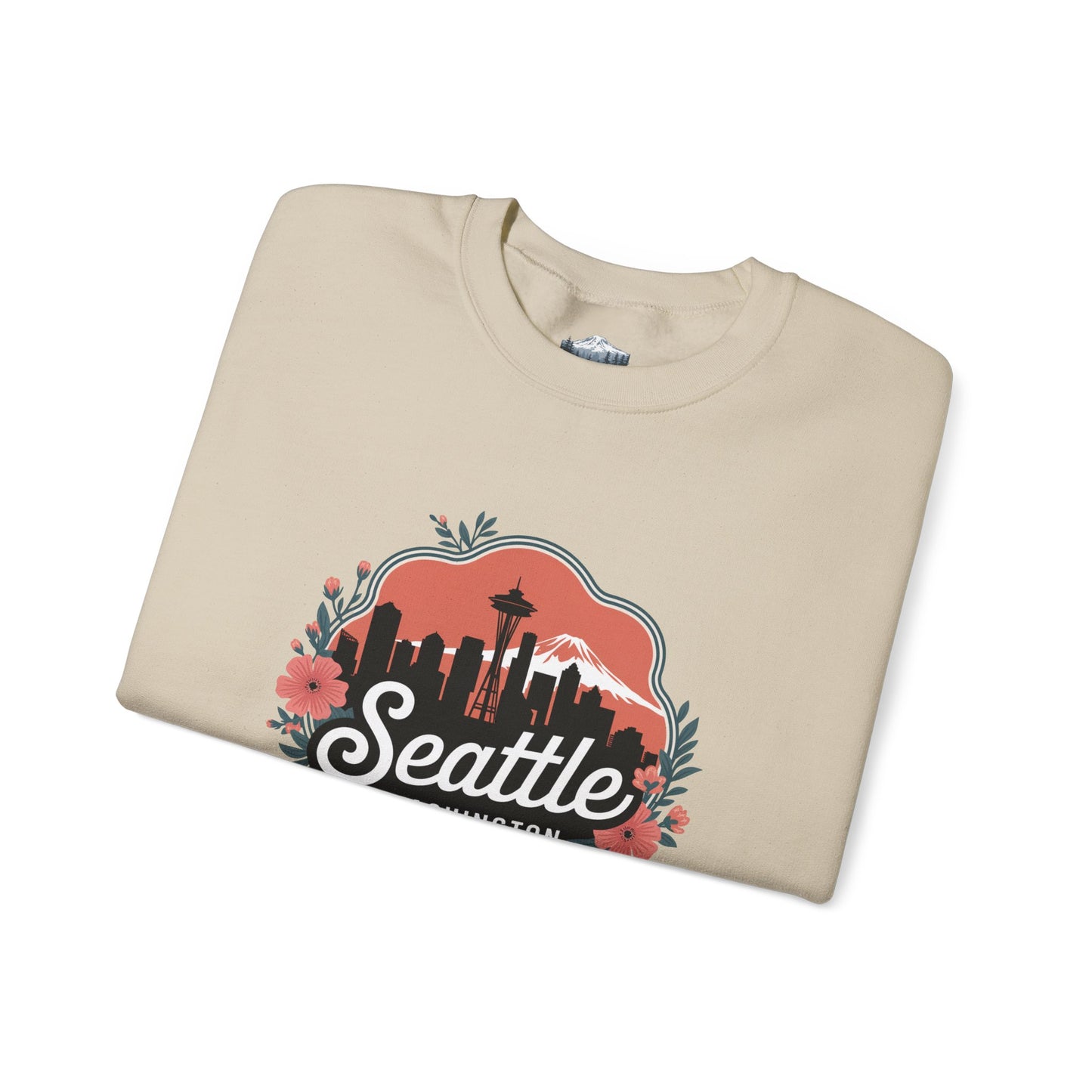 Floral Seattle City Skyline Sweatshirt