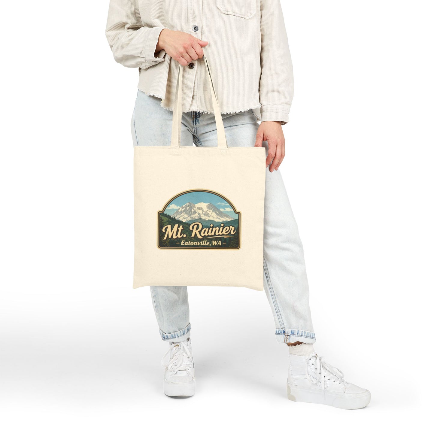 Mt. Rainier - Eatonville, WA Vintage Canvas Tote Bag