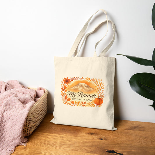 Mt. Rainier - Eatonville, WA Fall Harvest Canvas Tote Bag