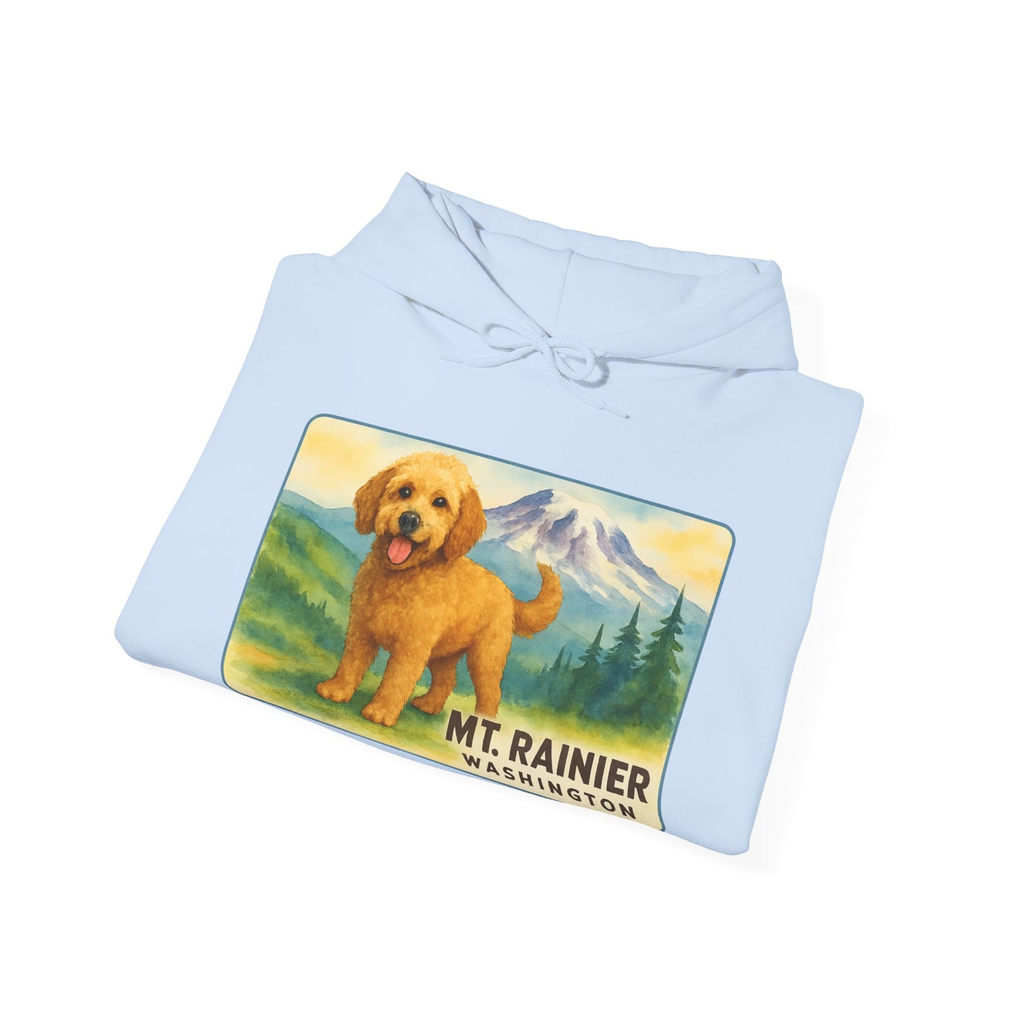 Mt. Rainier - Washington Golden Doodle Hoodie