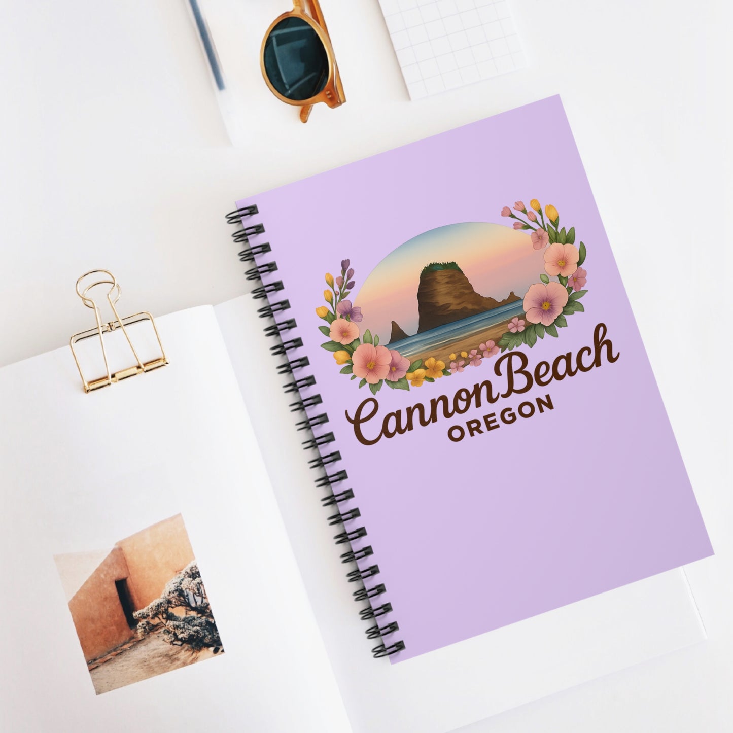 Cannon Beach Haystack Rock Spiral Notebook