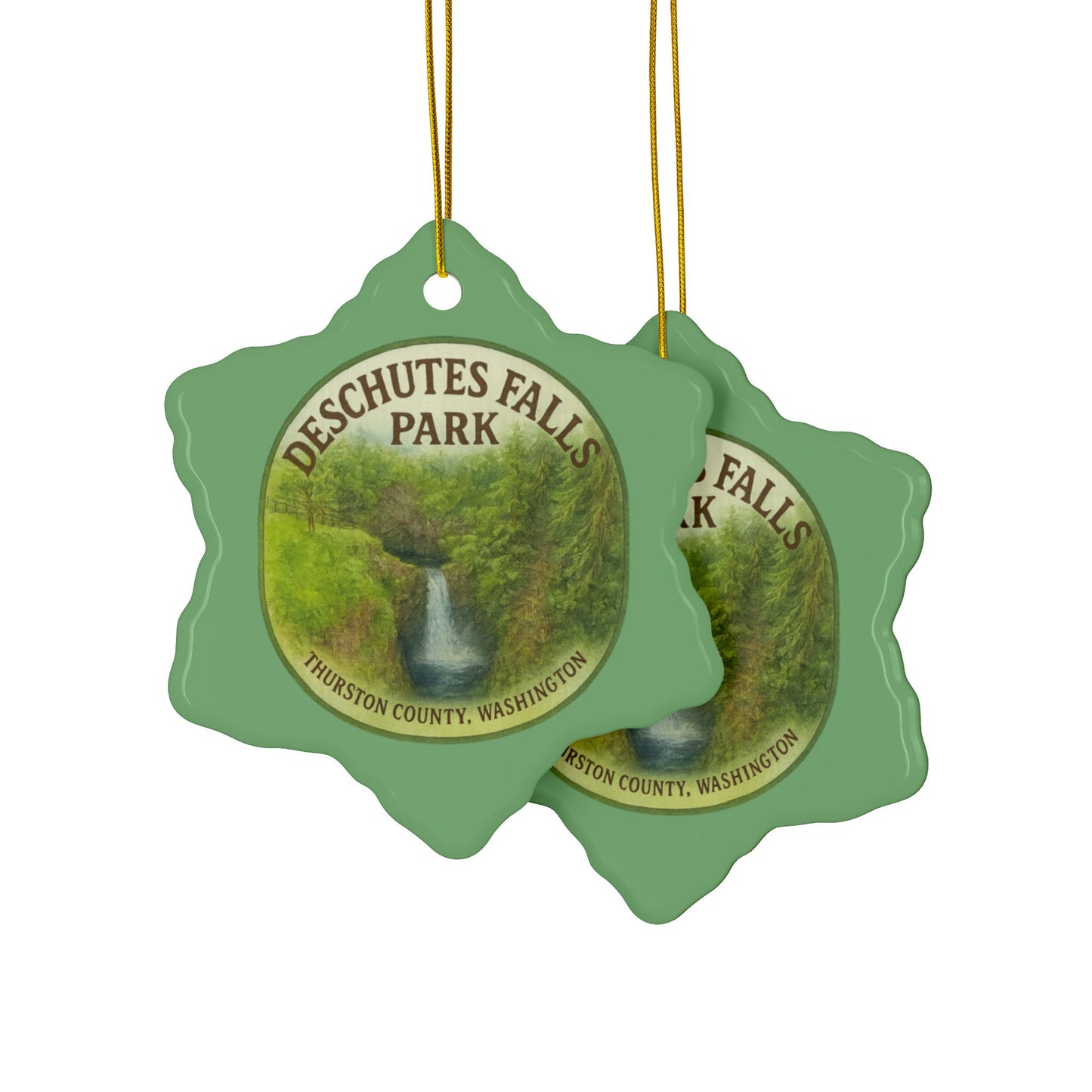 Deschutes Falls Park - Thurston County, Washington Ornament