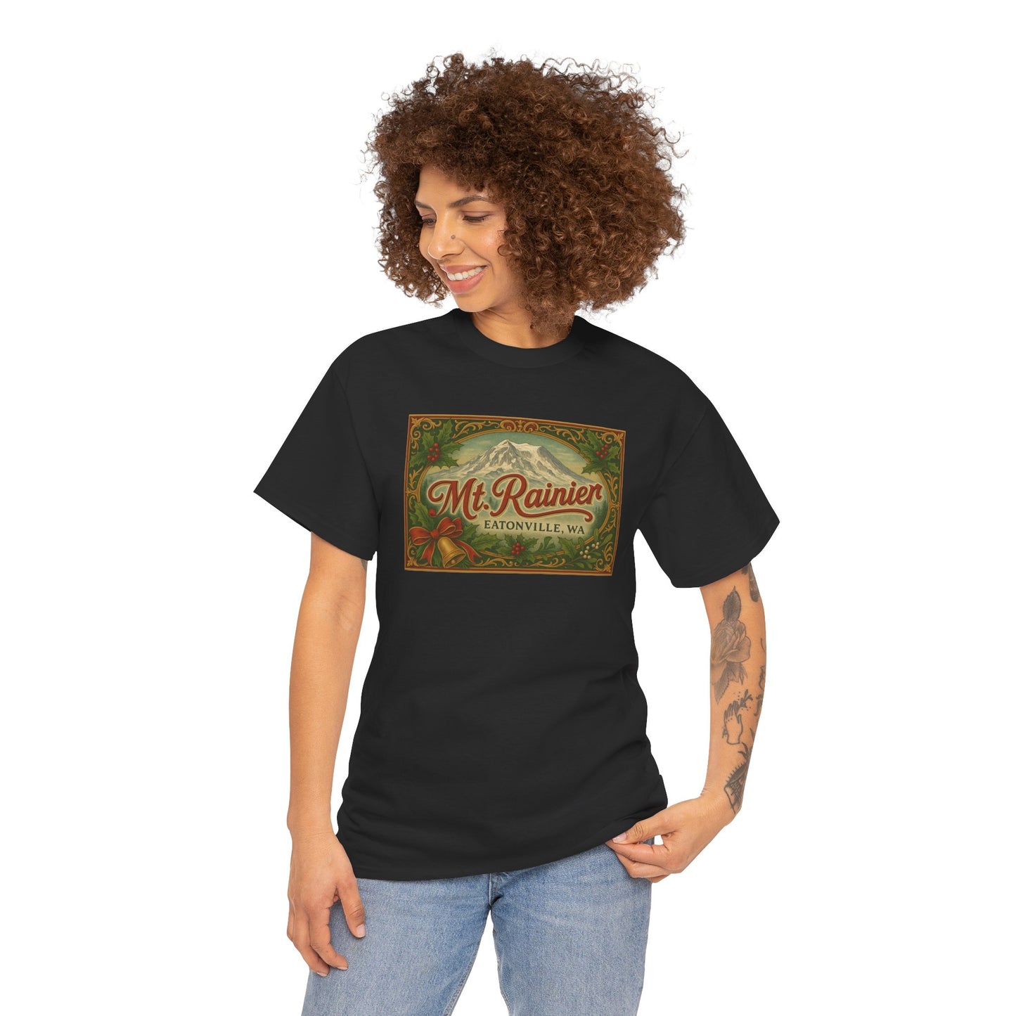 Mt. Rainier - Eatonville, WA Victorian Christmas T-Shirt