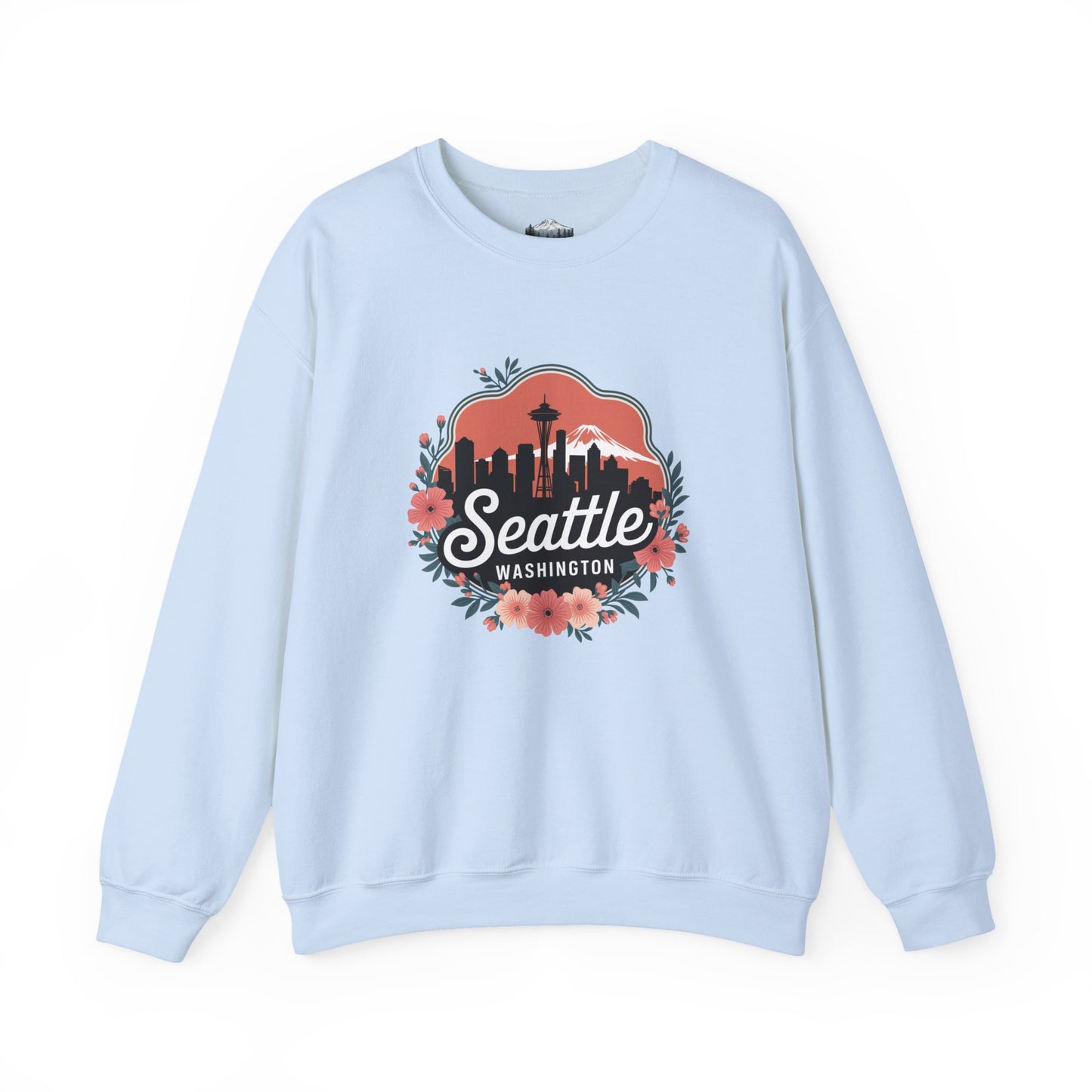 Floral Seattle City Skyline Sweatshirt