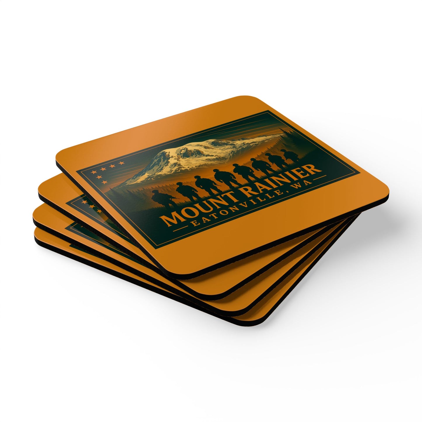 Mount Rainier - Eatonville, WA Military Coaster Set