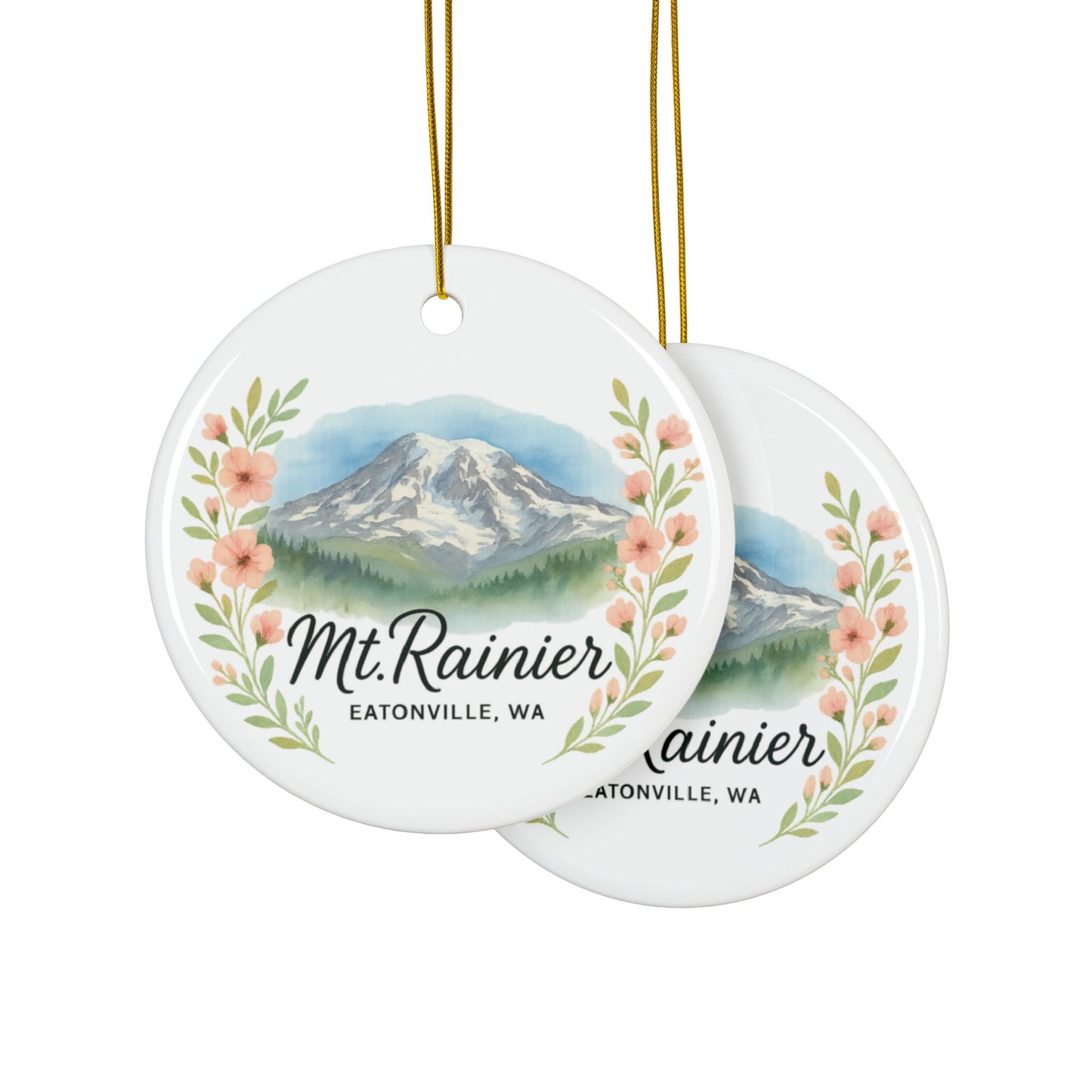Mt. Rainier - Eatonville, WA Floral Ornament