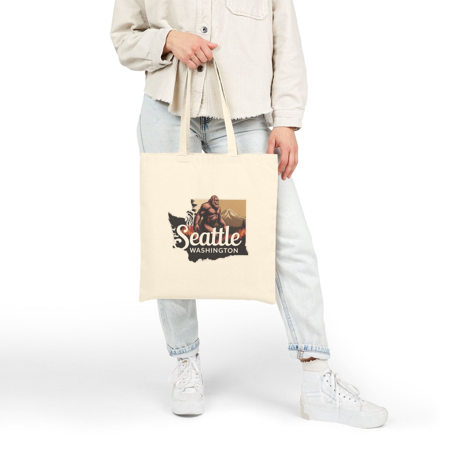 Bigfoot Seattle Washington Canvas Tote Bag
