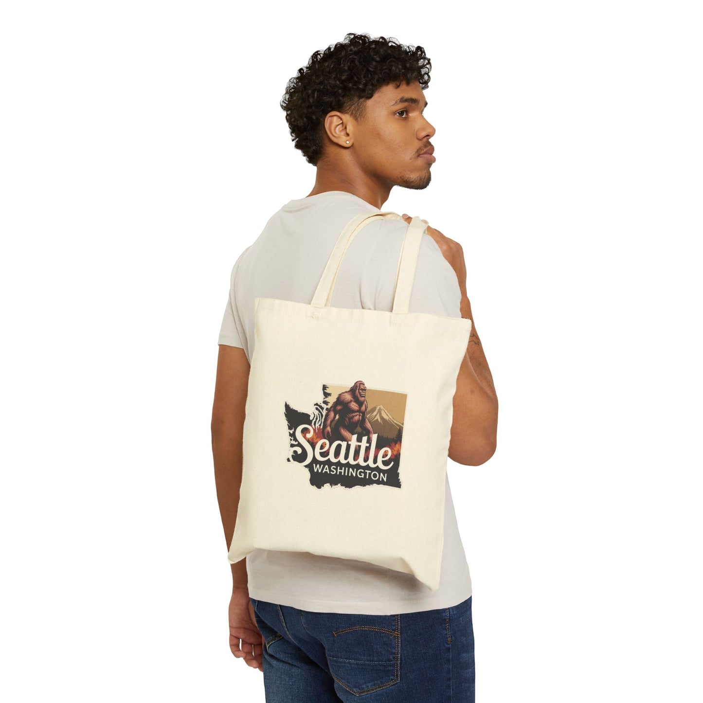 Bigfoot Seattle Washington Canvas Tote Bag