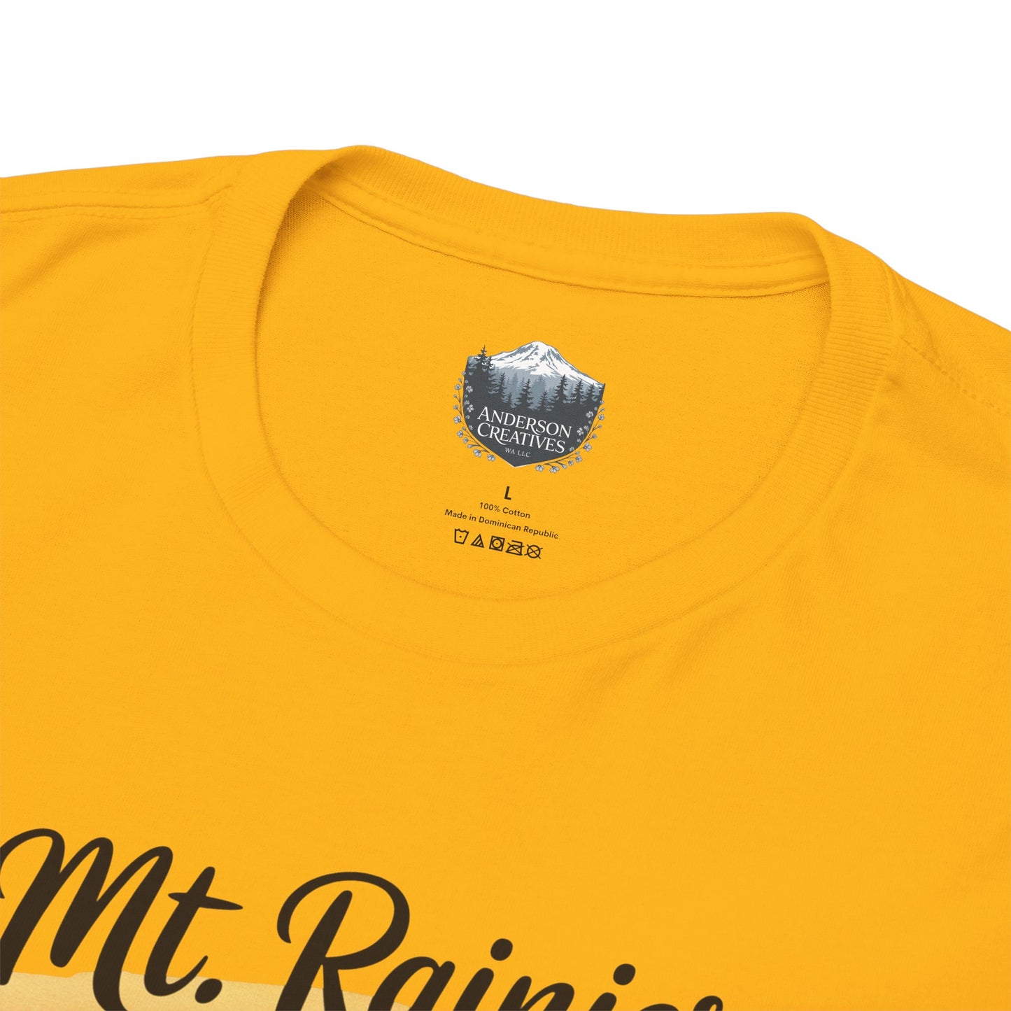 Mt. Rainier - Washington Floral Sunset T-Shirt