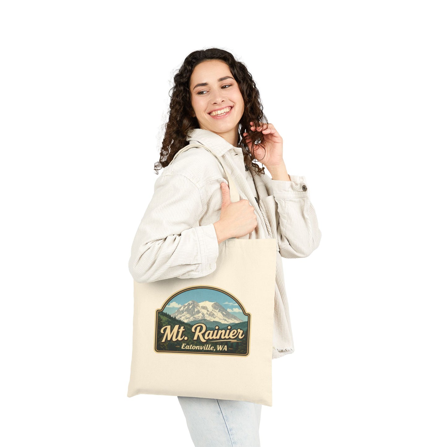 Mt. Rainier - Eatonville, WA Vintage Canvas Tote Bag
