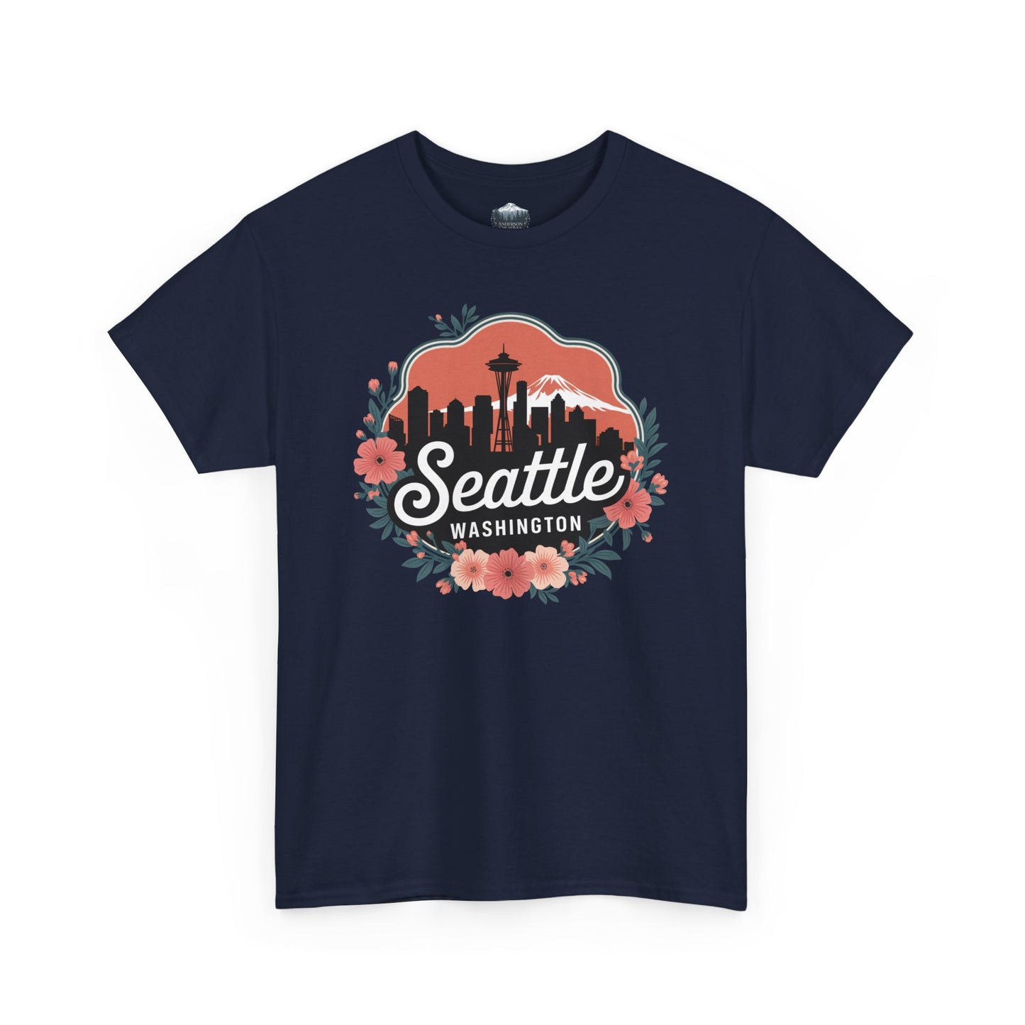 Foral Seattle City Skyline T-Shirt