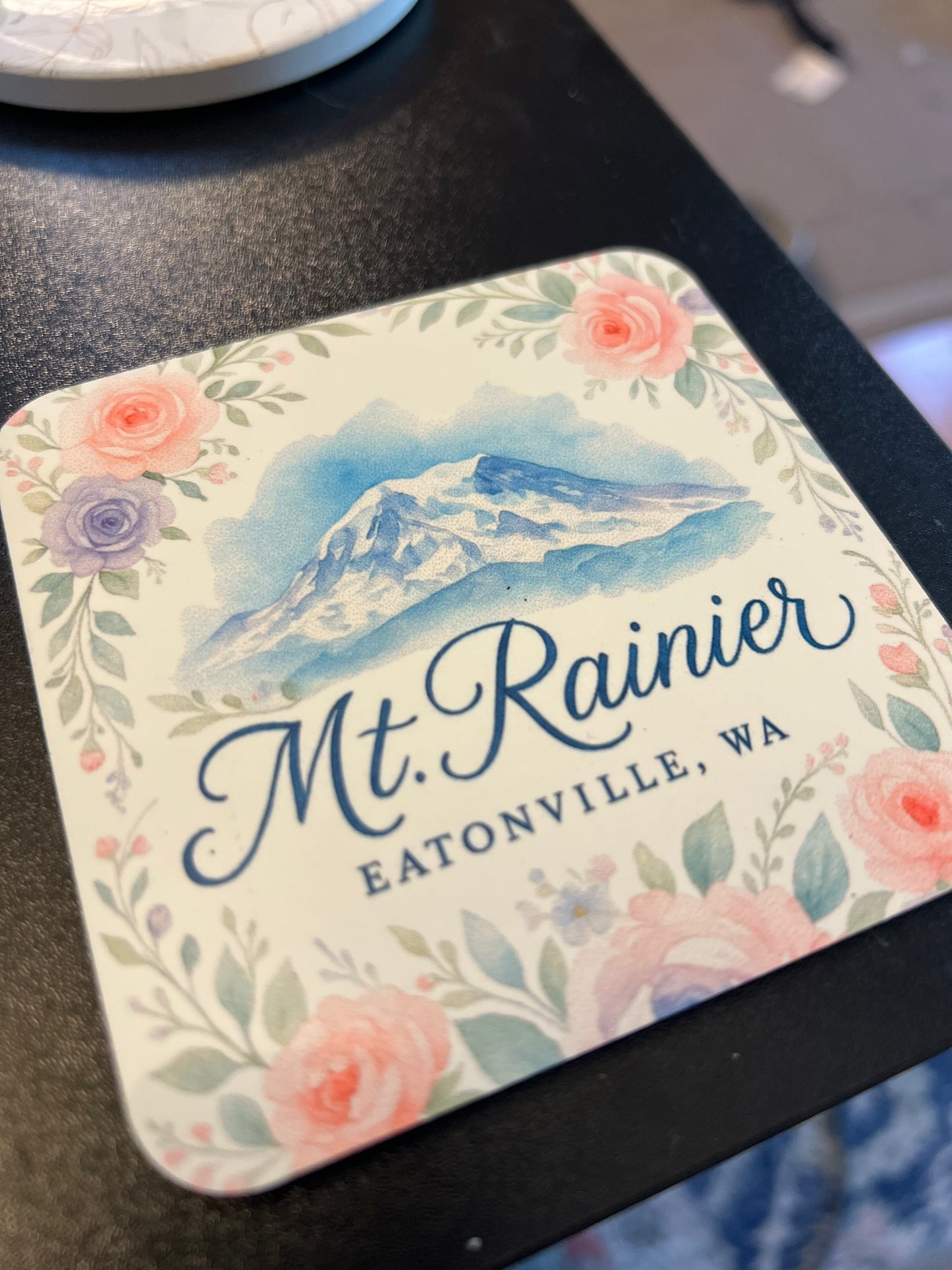 Mt. Rainier - Eatonville, WA Rose Garden Coaster Set