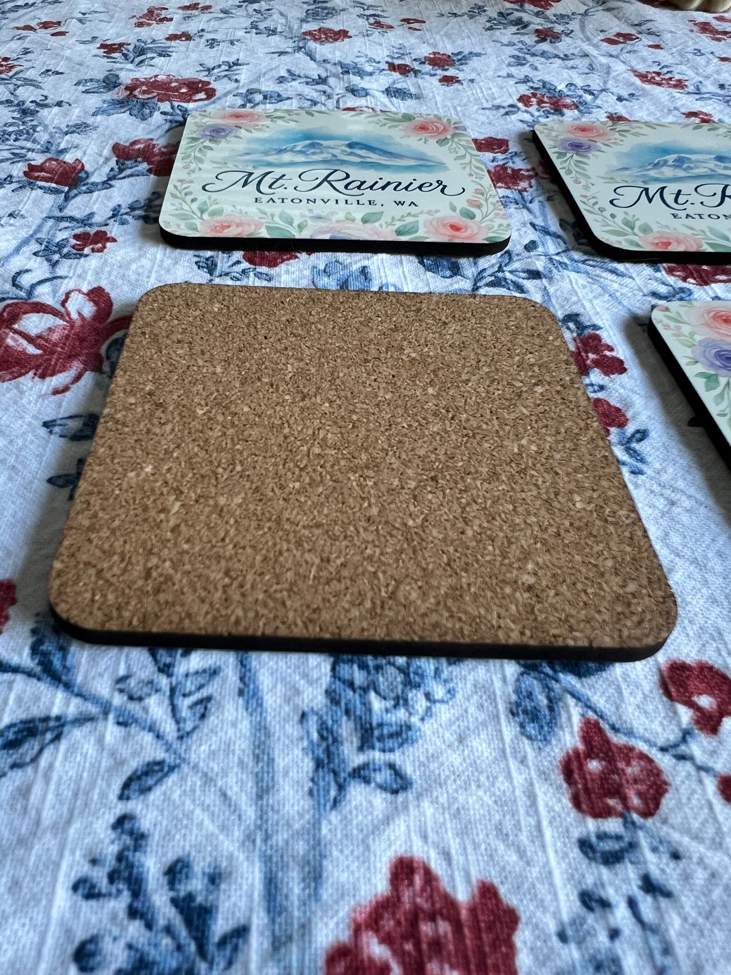 Mt. Rainier - Eatonville, WA Rose Garden Coaster Set