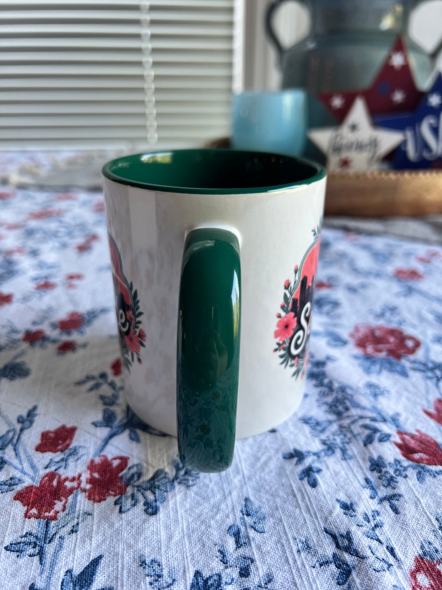 Floral Seattle City Skyline Mug